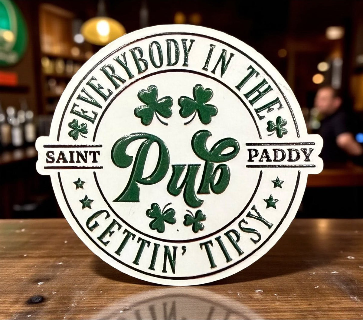 🍀 EVERYBODY IN THE PUB GETTIN’ TIPSY 🍻 leather patch hat.