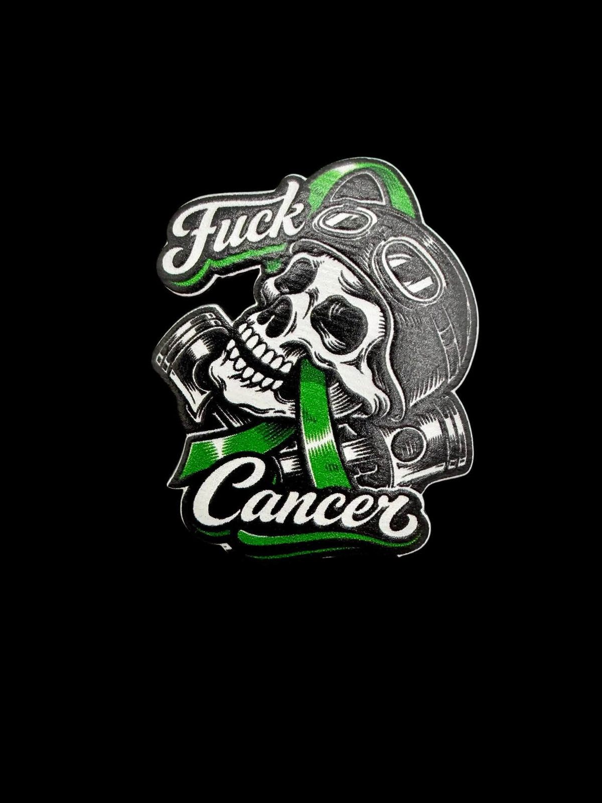 🧢 FUCK CANCER — Custom Leather Patch Snapback