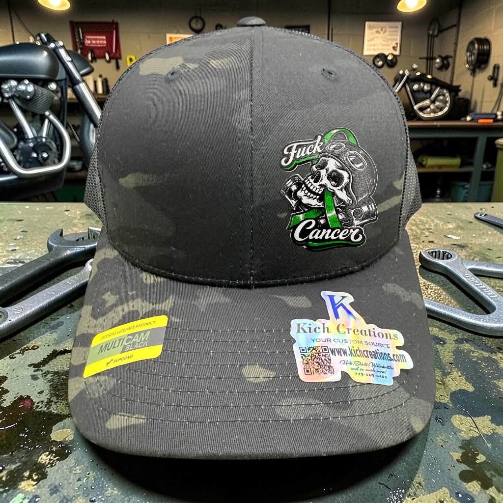 🧢 FUCK CANCER — Custom Leather Patch Snapback