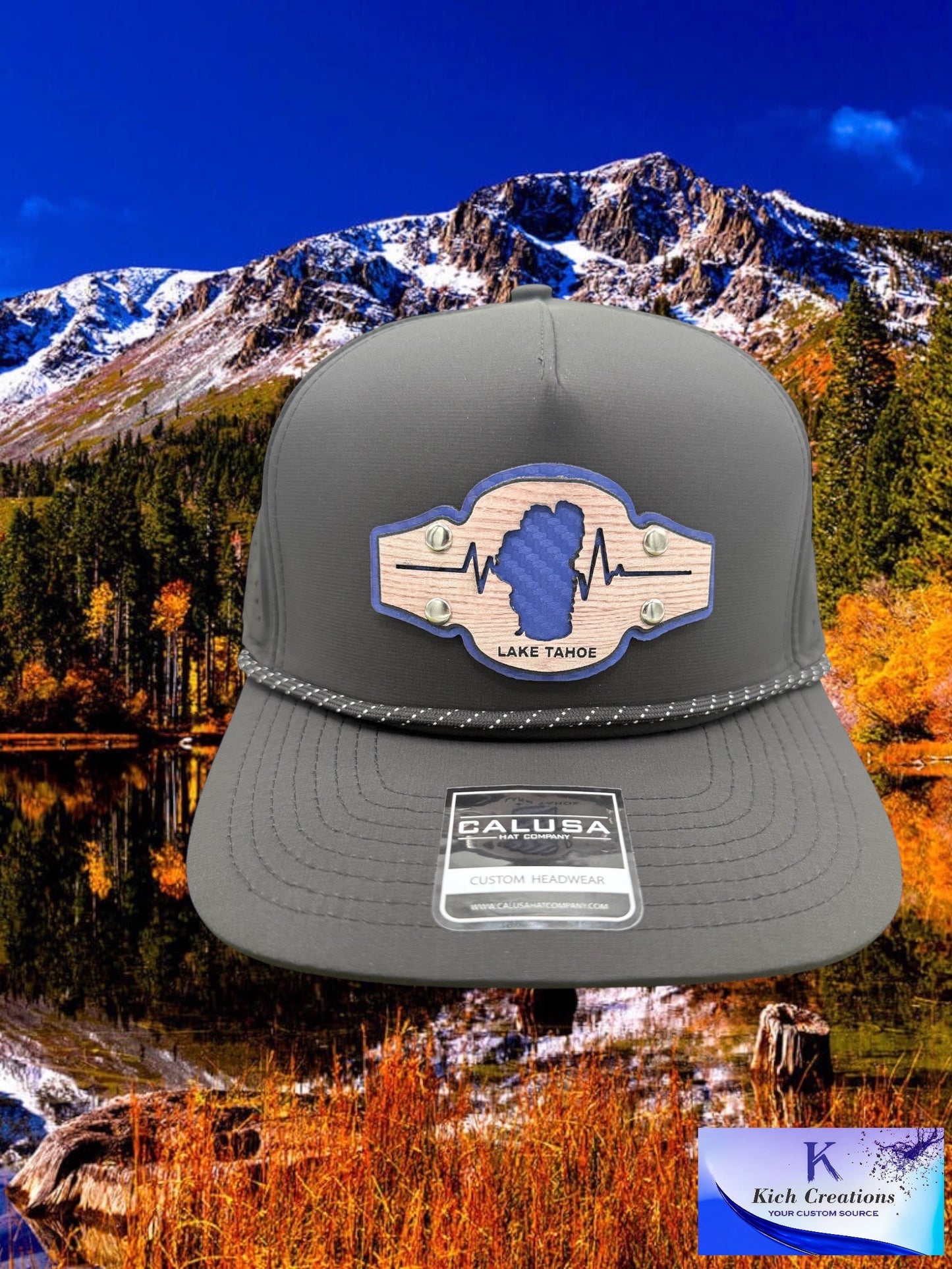 Heartbeat of Lake Tahoe™ Dual-Layer Leather Patch Hat