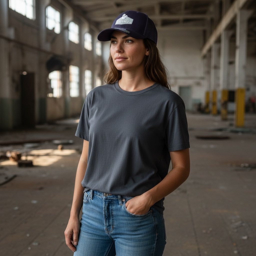 F-CAW-F Leather Patch Trucker Hat