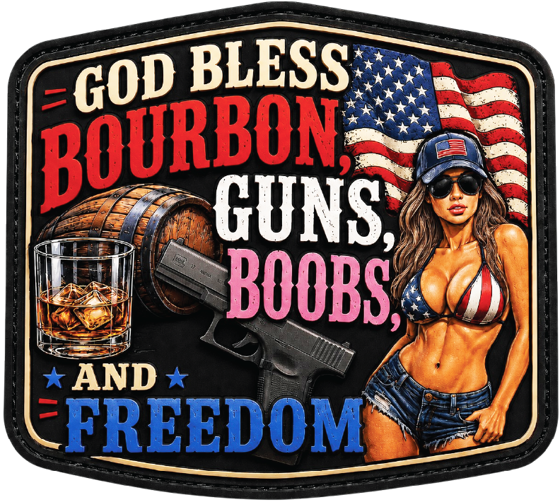 ☀️ God Bless Bourbon, Guns, Boobs &amp; Freedom Straw Sun Hat