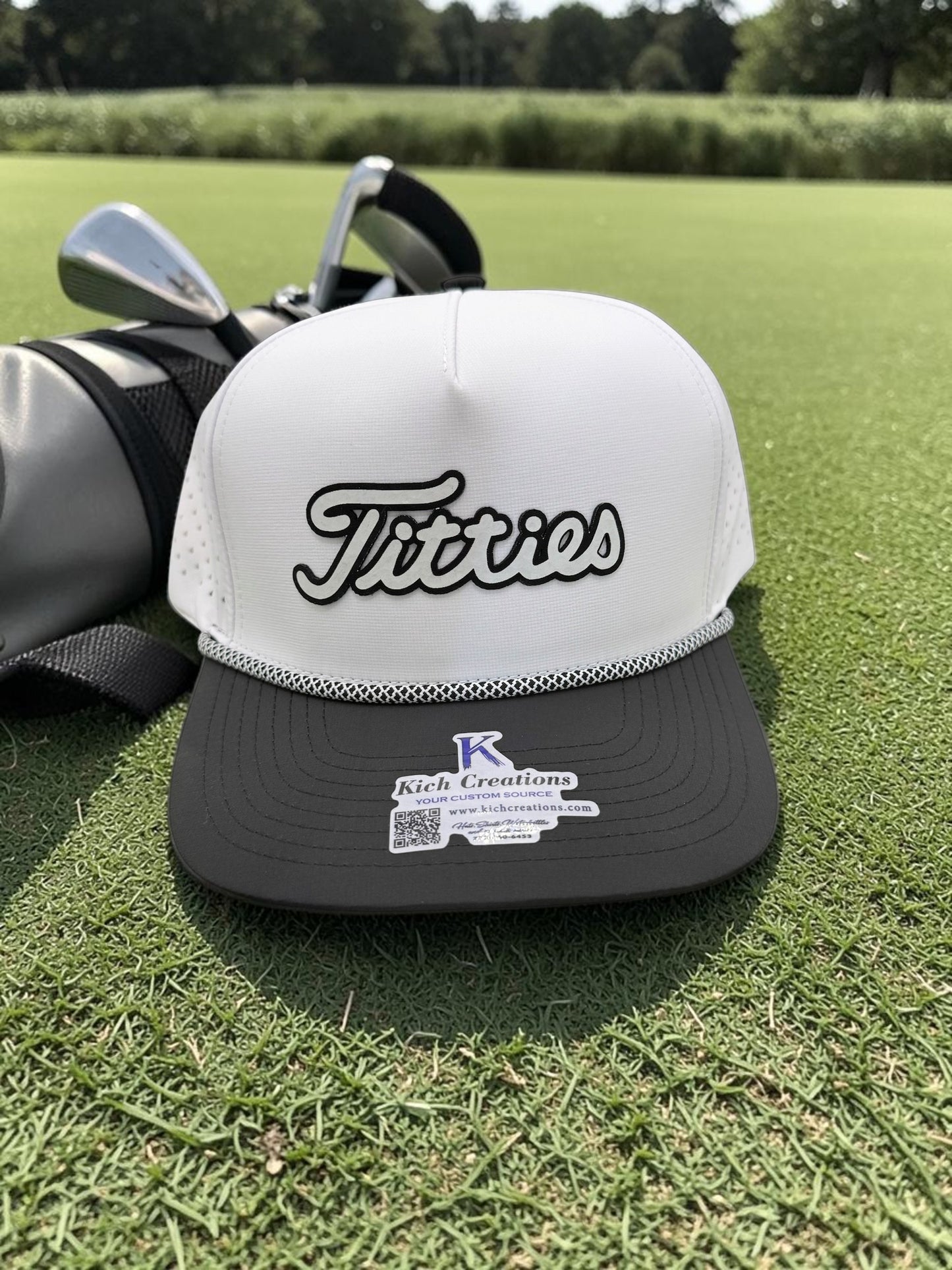 Titties Golf Hat, water resistant, performance hat